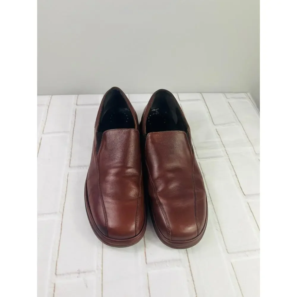 Mephisto men's brown leather dress shoes slip on sz 12